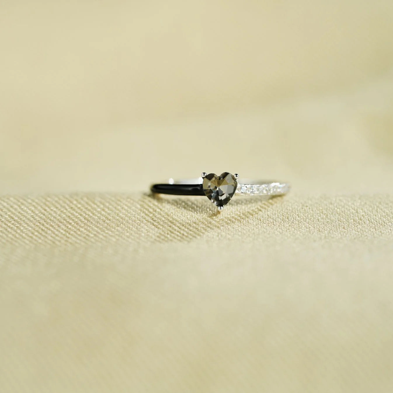 Black Enamel - Love Me Until I Am Me Again Ring