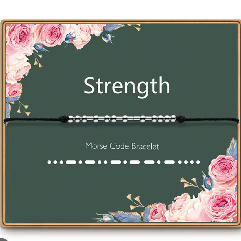 Strength - Morse Code Bracelet